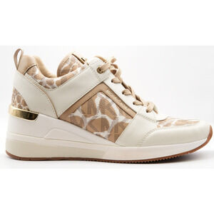 Michael Kors Georgie Trainer Shoes Womens Leopard signature 8.5 M